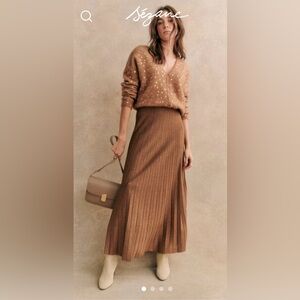 Sezane Brown Maxi Skirt